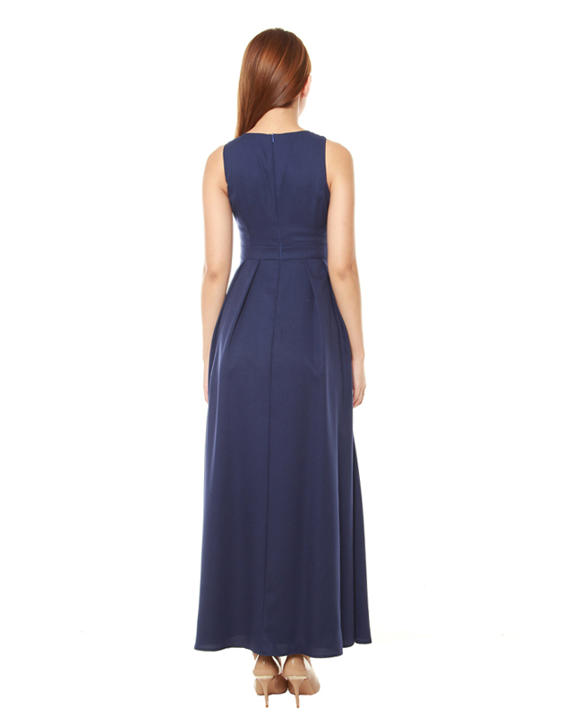 Avery Maxi Dress in Navy Blue