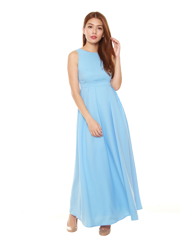 Avery Maxi Dress in Powder Blue