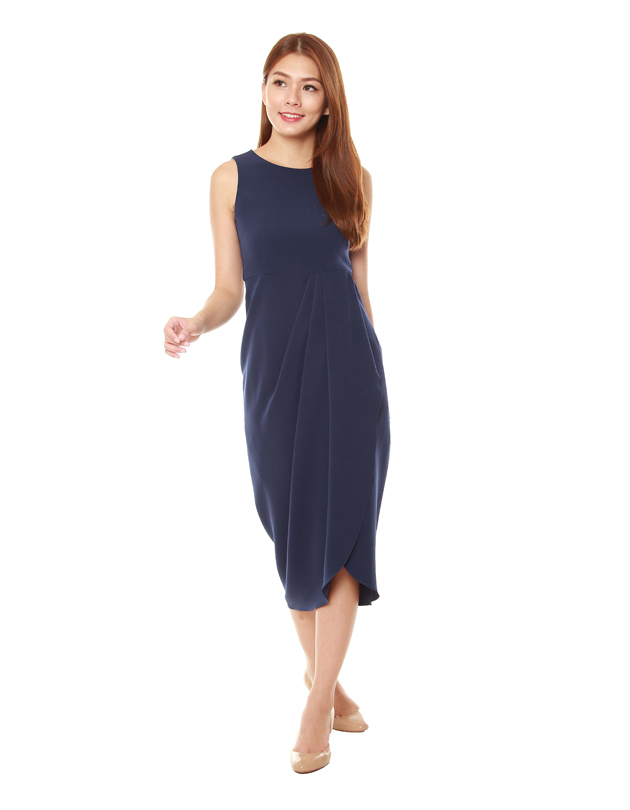 Tara Dress in Navy Blue