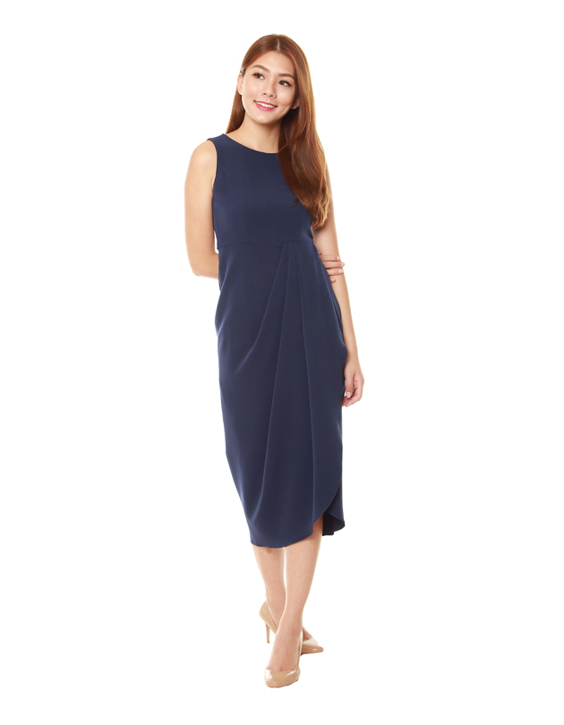 Tara Dress in Navy Blue