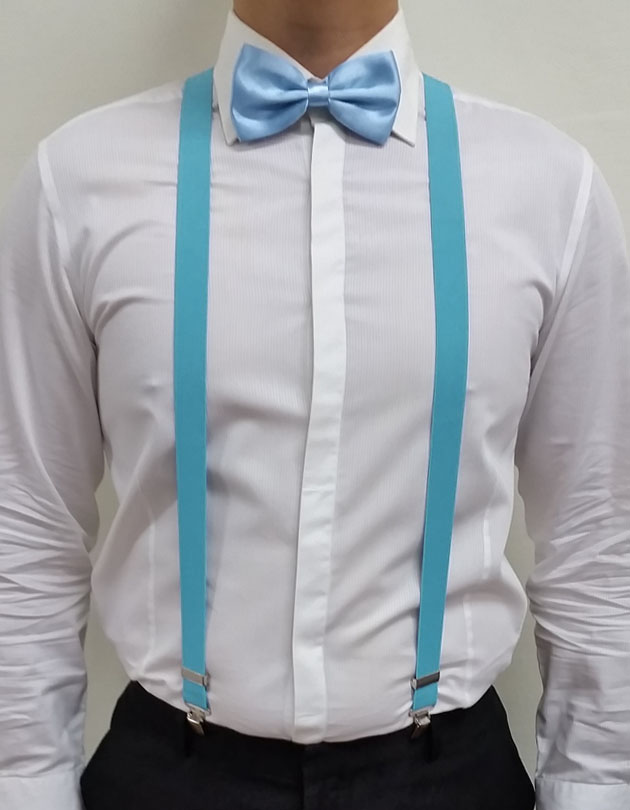 Suspenders in Sky Blue - The BMD Shop - Your Bridesmaid Dresses Specialist
