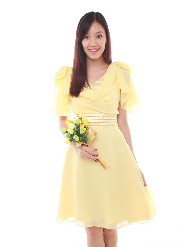 sunshine yellow bridesmaid dresses