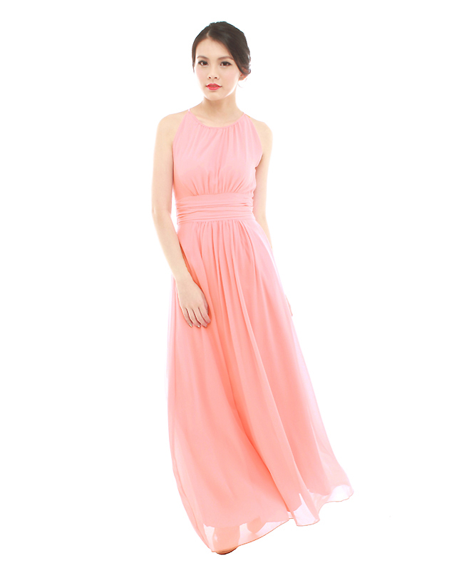 peach colour maxi